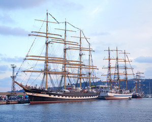 Fototapeta premium Varna, Bulgaria - October 02.2016: international Tall Ships fleet is returning to the Black Sea 2016.