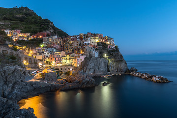 Blue hour in Manarola, Cinque Terre, Italy