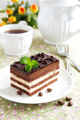 Chocolate and coffee cake 