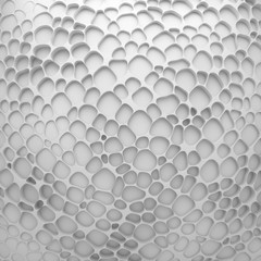 White abstract cells net backdrop. 3d rendering geometric polygons - 123068661