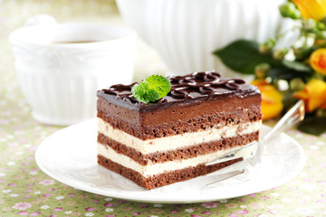 Chocolate and coffee cake 