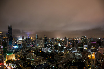 Fototapeta na wymiar Bangkok City Skyline at night lights Thailand 3