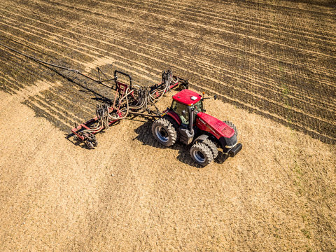 Tractor working in a field
