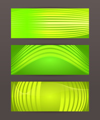 Set Horizontal banner headline abstract glow lines16