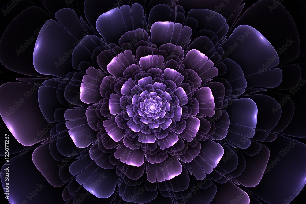 Poster abstract fractal flower computer generated image
