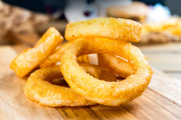 Fast food Homemade Crunchy Fried onion rings