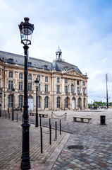 Fototapeta premium Street view of old town in bordeaux city, France Europe