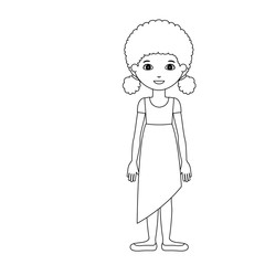 Girl cartoon icon. Kid child little and people theme. Isolated design. Vector illustration
