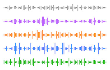 Set audio line. eps 10 vector illustration