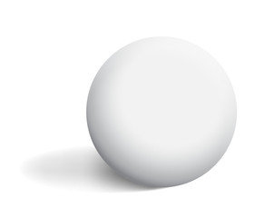 White ball with shadow . eps 10 vector illustration