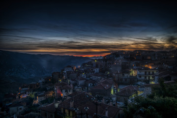 Arachova at night