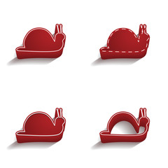 ikona 3D z obrysem zestaw © vempireart