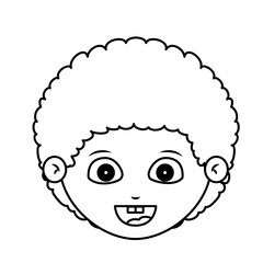 Boy cartoon face icon. Kid child little and people theme. Isolated design. Vector illustration