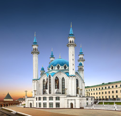 Fototapeta na wymiar Qolsharif (Kul-Sharif) Mosque in Kazan Kremlin. Tatarstan, Russia