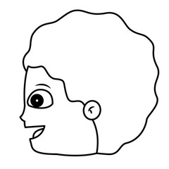 Boy cartoon face icon. Kid child little and people theme. Isolated design. Vector illustration