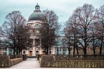 Munich building and trees