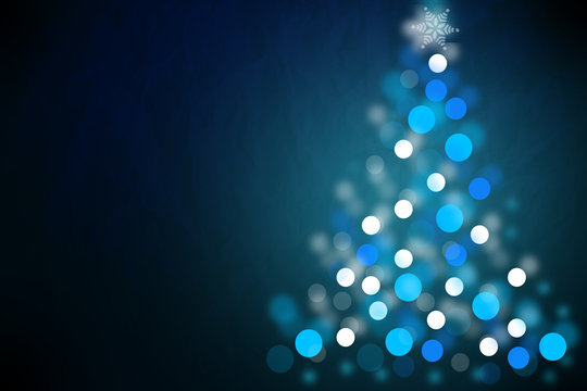 Abstract Christmas greeting design on blue background