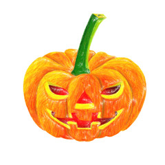 Halloween Pumpkin isolated on white background