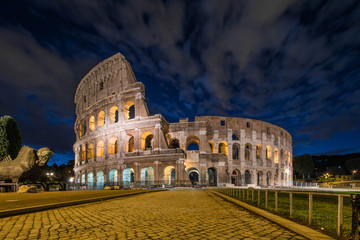 Fototapeta na wymiar Colosseum by night, Rome, Italy