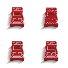 ikona 3D z obrysem zestaw © vempireart