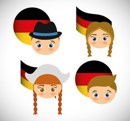 German person in traditional dress vector illustration design