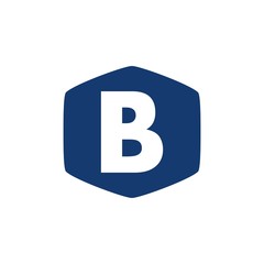 Letter B in polygon logo design