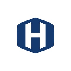 Letter H in polygon logo design