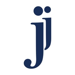 jj Letter Initial logo design