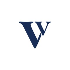 vv Letter Initial logo design