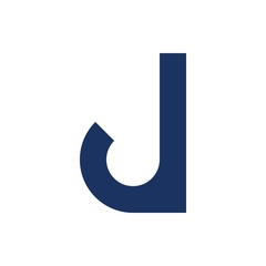 j Letter initial logo design