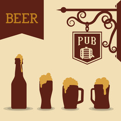 premium quality cold beer vector illustration design