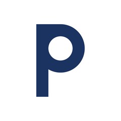 p Letter initial logo design