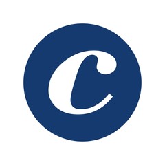 c Letter in circle logo design