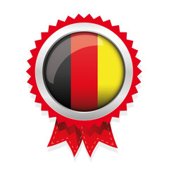 Germany badge with red ribbon vector