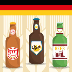 premium quality german beer vector illustration design