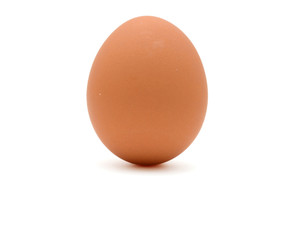 Fresh organic eggs isolated on white background