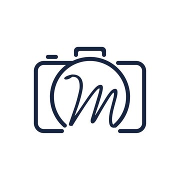 M photography logo design