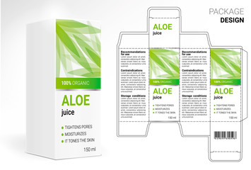 Packaging Design Cosmetics, cut the carton. Shampoos, creams, perfumes, balm.