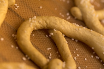 raw pretzel bevor baking