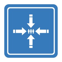 Point de rassemblement dans un panneau