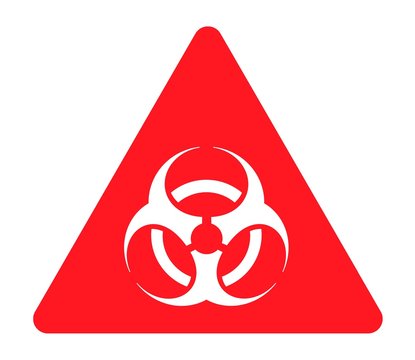 Danger biologique, panneau de signalisation