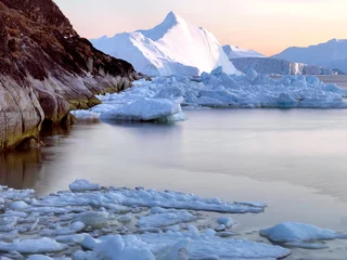 Fotobehang Gletsjers gletsjers zijn bij Groenland icefjord