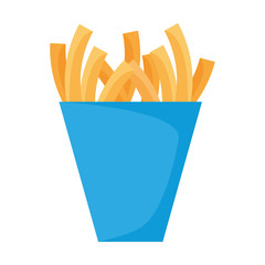 delicious french fries isolated icon vector illustration design