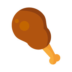 delicious chicken thigh isolated icon vector illustration design