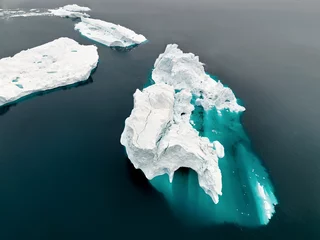 Velours gordijnen Gletsjers gletsjers zijn bij de Groenlandse ijsfjord