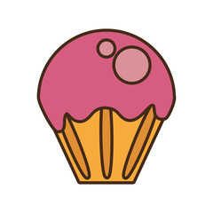 delicious cupcake sweet icon vector illustration design