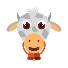 cow animal farm isolated icon vector illustration design