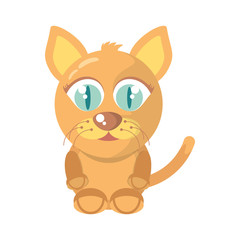 cat mascot cartoon isolated icon vector illustration design