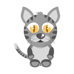 cat mascot cartoon isolated icon vector illustration design