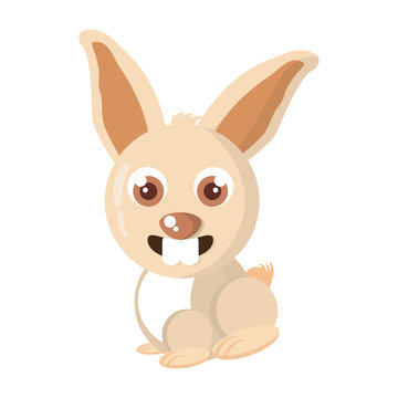 rabbit animal farm isolated icon vector illustration design